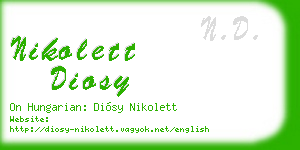 nikolett diosy business card