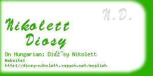 nikolett diosy business card